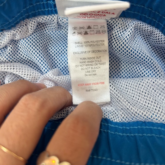 Tommy Bahama boys swim trunks size 5 - navy/pink/floral, sz S - Picture 8 of 11